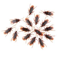 【YF】☜○  10pcs/lot  Lifelike Fake Rubber Cock Cockroach Roach Bug Roaches Prank Trick Joke