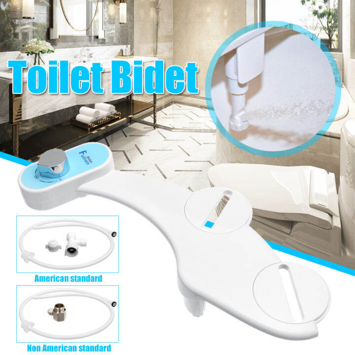 2 Function NonElectric Toilet Portable Bidet Seat Dual Water Sprayer Adjustable Mechanical