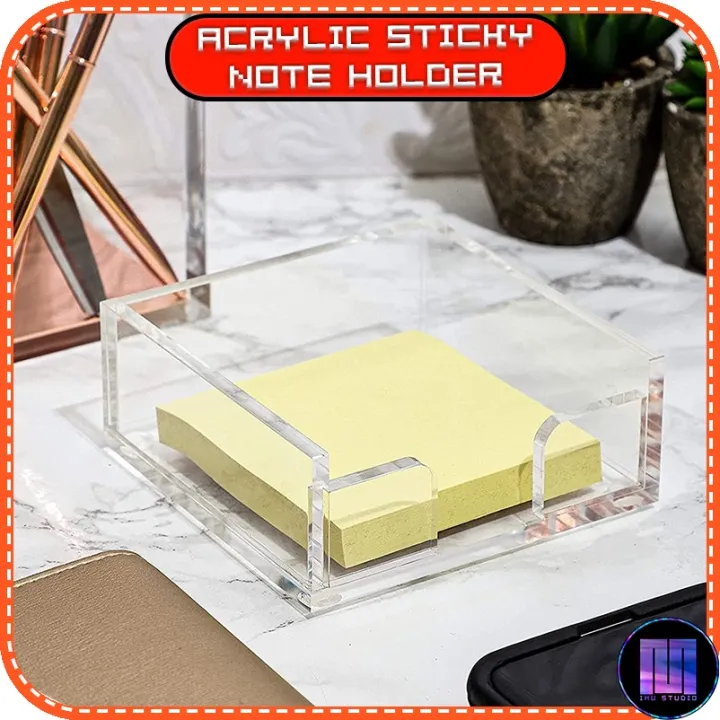 Acrylic Sticky Note Holder by IMU Studio Lazada PH