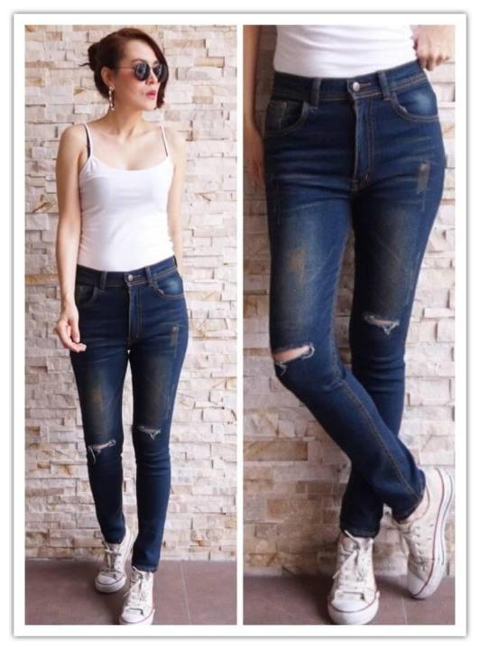 [[ถูกสุดๆ]] 2511 Vintage Denim Jeans by Araya กางเกงยีนส์ ผญ กางเกงยีนส์เอวสูง กางเกงยีนส์ผู้หญิง กางเกงยีนส์ กางเกงยีนส์ยืด เอวสูง เรียบหรูดูแพง กางเกงยีนส์แฟชั่น สียีนส์เข้มฟอกแต่งขาด เนื้อผ้านิ่มใส่สบาย เข้ารูปเป๊ะเว่อร์ ทรงสวย ขาเรียว