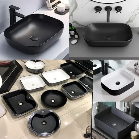 Ready Stock】 COUNTER TOP WASH BASIN MATTE BLACK Bathroom Labatory sink ...