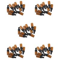 50Pcs 3Ml Empty Brown Glass Dropper Bottles with Pipette for Essential Oil