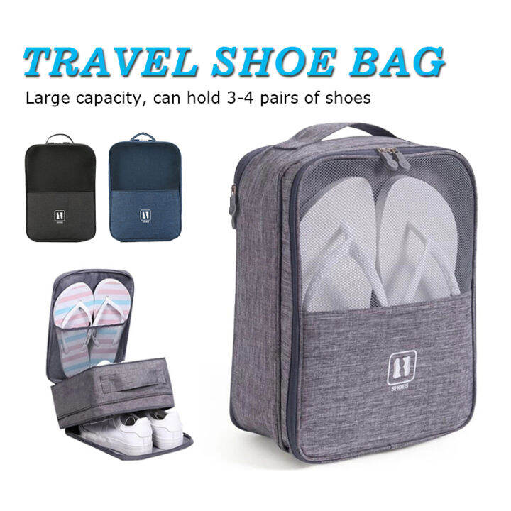 Travel Three Layers Shoe Organizer Shoe Bag Storage Bag For 3 Pairs Of