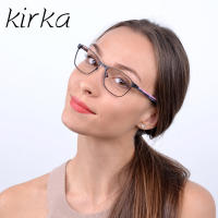 Kirka Stainless Steel Metal Women Eyeglasses Frame Cute Type Pink Color Fashion Design Myopia Glasses Women Optical Frames