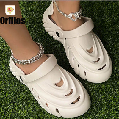 Orfilas ☺☺รองเท้าชายหาด ลําลอง ระบายอากาศ กันลื่น สําหรับผู้ชาย ผู้หญิง 3Colors รองเท้ามีรูกลวง รองเท้าแตะคู่ รองเท้าน้ำพีวีซี รองเท้าแตะระบายอากาศ