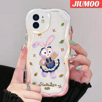 เคส JIUMOO สำหรับ iPhone 12 12 Pro 12 Mini 12 Pro Max เคสการ์ตูนกระต่ายสีม่วงสีสันสดใสเนื้อครีมน่ารักกันกระแทกแบบใสนิ่มเคสมือถือโปร่งใสลายกล้องถ่ายรูปที่สร้างสรรค์ฝาครอบป้องกันซิลิโคน