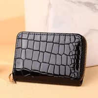 ❉❒ Crocodile Pattern PU Leather Card Holder Multifunctional Women Coin Purse Purse Wallets Clutch Bags Korean Money Bag