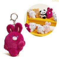 blg 2Pcs Sticky Face Rabbit Plush Keychains Toy Cartoon Animal  Keys Chain 【JULY】