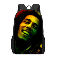 Bob Marley กระเป๋าเป้สะพายหลังผู้ชายเด็กกระเป๋าเป้สะพายหลังโรงเรียนกระเป๋าสำหรับวัยรุ่นทุกวันกระเป๋าเป้สะพายหลังกระเป๋าหนังสือแพ็ค Bookbag