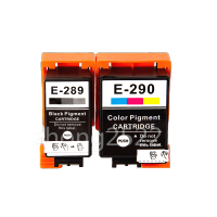 2 Pack For T289 Black + T290 Ink For Epson 289 290 Full Set Print Cartridge Compatible For Workforce Wf-100 Wi-Fi Portable Pro Wf-C869r Color Inkjet Printer