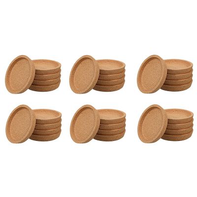 30 Pcs Cork Coaster for Beverage Coasters, Heat-Resistant Water Reusable Natural Round Coasters for Restaurants and Bars