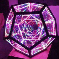 Fantasy Geometry Space LED Art Lamp Infinity Dodecaedron Color Art Light USB Charging Christmas Gifts Decorations Night Light