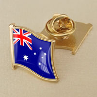 Australia Australian Flag Crystal Drop Rubber Badge Brooch Flag Brooch of the World All-metal Brooch Copper Brooch Collection
