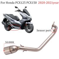 For Honda PCX 125 150 PCX125 PCX150 2020 2021Motorcycle Full Exhaust Escape System Front Link Pipe with sensor port Slip On 51MM