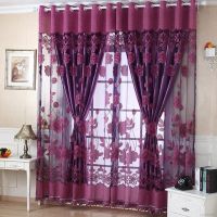 [Ready stock] Flower Window Curtain Drape Panel Sheer Scarf Valances