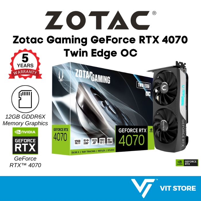 ZOTAC GAMING GeForce RTX 4070 Twin Edge OC 12GB GDDR6X Graphics Card ...