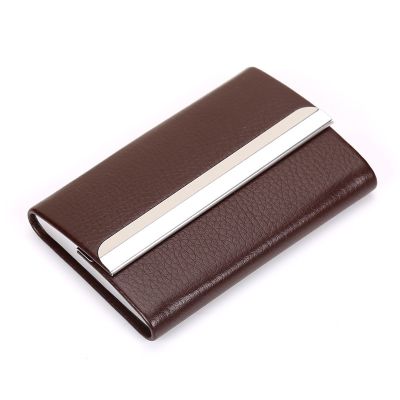 【CC】❇✶♘  Wholesale New Business ID Credit Card Holder Fashion Brand Metal Aluminum Leather Porte Carte