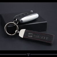 4S shop Metal Suede Leather Keychain Metal Engraved Logo For seat TOLEDO leon EXEO mk3 mk2 5f ateca altea Car Accessories