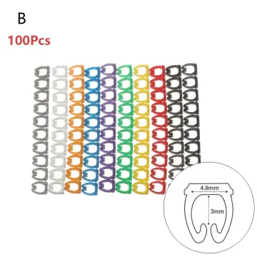 150Pcs Hot New Cable Markers Colourful C-Type Marker Number Tag
