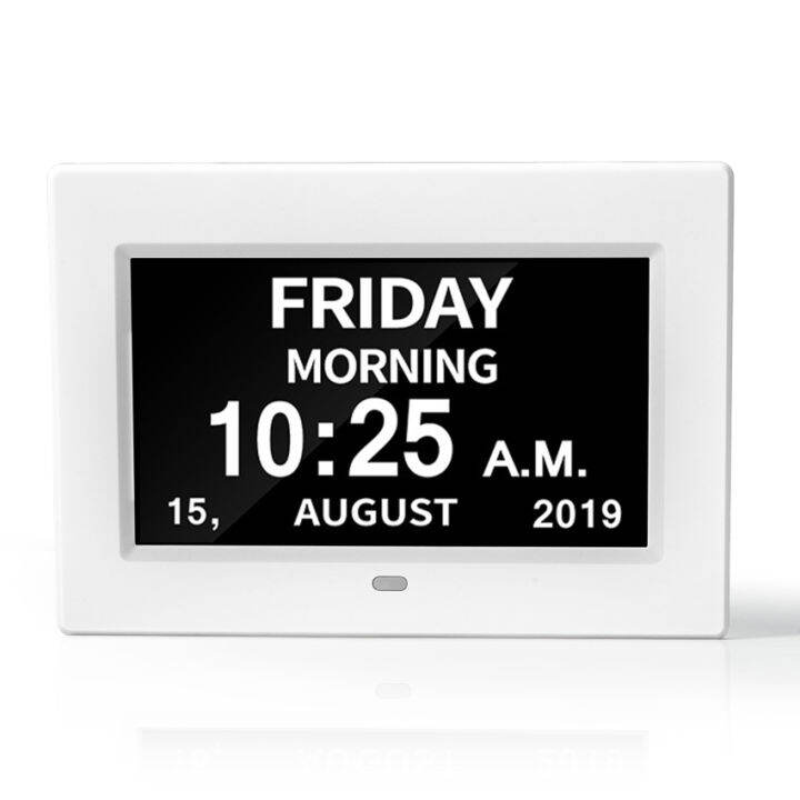 Digital Calendar Alarm Day Clock, 3 Medication Reminder And Large