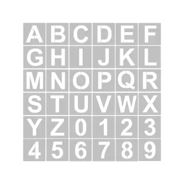 4 Inch Letter Stencils Symbol Numbers Craft Stencils, 42 Pcs Reusable  Alphabet Templates Interlocking Stencil Kit for Painting on Wood, Wall,  Fabric