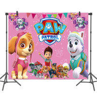 [มีในสต็อก] PAW Patrol 125*80ซม. 3D การ์ตูนพื้นหลังผ้า Tapestries &amp; Hangings เด็กวันเกิดปาร์ตี้ธีมถ่ายภาพพื้นหลังผ้า Studio Props ตกแต่งแบนเนอร์