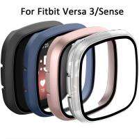 สำหรับ Fitbit Versa 3 Sense เคสกระจกเทมเปอร์คลุมทั้งหมด Hd 9H แก้วเคสปกป้องหน้าจอ