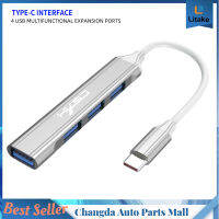 USB ฮับ4ฮับ USB พอร์ต USB บางมินิอะแดปเตอร์ข้อมูลดองเกิลมีพอร์ตพร้อมสายเคเบิลสำหรับแฟลชไดร์ฟเครื่องพิมพ์แล็ปท็อป PC