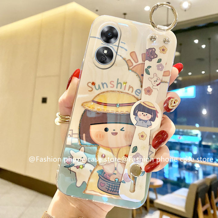 ปลอกอ่อน-oppo-a38-a58-a78-a98-5g-4g-nfc-เคส-phone-case-เคสโทรศัพท์พลอยเทียมมีสีสันหรูหราแฟชั่น-oppoa38-oppoa58-oppoa98-oppoa78น่ารักลายการ์ตูนฝาครอบด้านหลังพร้อมสายรัดข้อมือ2023