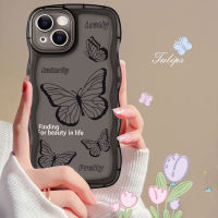 ARIZINO เคส OPPO Reno 8T 5G Reno 8Z 5G Reno 5G 7Z 5G Reno6 Z 5G Reno8 5G Reno6 5G Reno5 5G Reno 2F ลายหยักเรียบง่ายโบว์สำหรับผู้หญิงเคสโทรศัพท์ซิลิโคน