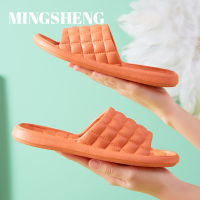 MINGSHENG รองเท้าแตะสำหรับบ้านแบบใหม่รองเท้าแตะสลิปเปอร์คู่ในร่มของผู้ชายห้องน้ำของรองเท้าแตะผู้หญิงใส่ที่บ้านบ้าน