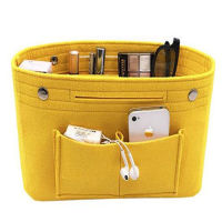【cw】Felt Cloth Insert Storage Bag Multi-pockets Fits In Handbag Cosmetic Toiletry Bags For Travel Organizer Makeup Storage Organizer ！