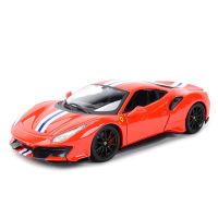 Bburago 1:24 Ferrari 488 PIsta Sports Car รถหล่อแบบคงที่โมเดลของเล่นงรถยนต์านอดิเรกของสะสม