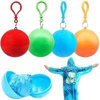 Portable Raincoats Ball Convenient Rain Ponchos Balls Rain Jacket Colorful Waterproof Outdoor Camping Raincoat Storage Pendant