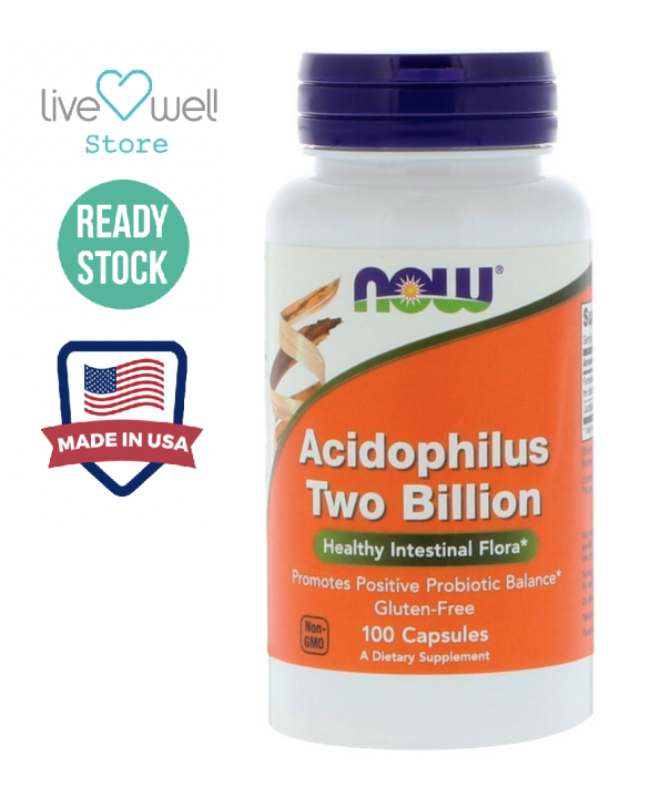 Ready Stocks] Acidophilus Two Billion, 100 Vegetarian Capsules, 100