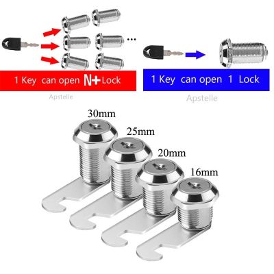 【CC】❦✥▥  Same key 16/20/25/30mm Drawer Locks With 2 Keys Lock Hardware Door Cabinet Office Desk Cam