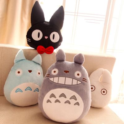 หมอนนุ่มยัดไส้โตโตโร่น่ารัก Kiki ตุ๊กตา Totoro ภาพอนิเมะญี่ปุ่นตุ๊กตานุ่มปลอกหมอนอิงตกแต่งบ้านแบบนุ่ม