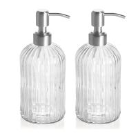 Refillable Hand Soap Dispenser with Rust Proof Stainless Steel Pump for Kitchen &amp; Bathroom.