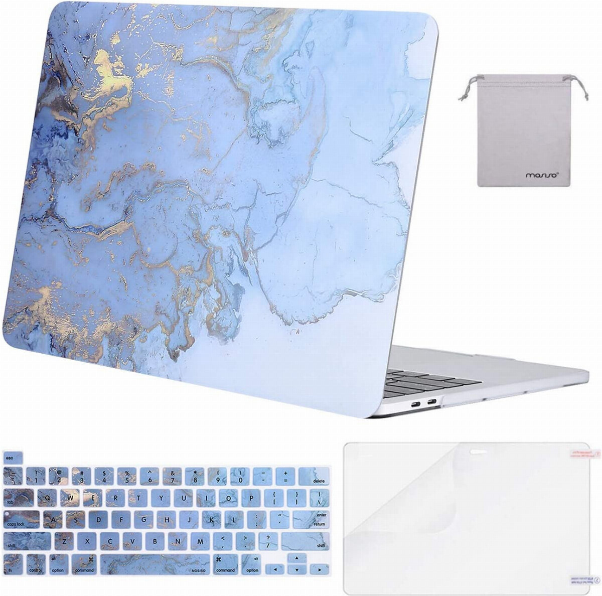 Plastic Hard Shell&Sleeve Bag&Keyboard Skin&Webcam Cover&Screen Protector Compatible with MacBook Air 13 inch Retina MOSISO MacBook Air 13 inch Case 2020 2019 2018 Release A2179 A1932 Mint Green 