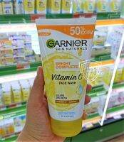 Garnier สกิน เเนทเชอรัลส์ ไบท์ คอมพลีท วิตามินซี เฟส วอช โฟม  150 มล.(เเพ็คเกจใหม่)