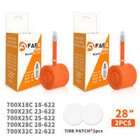 FAFX (2 ชิ้น) ยางในจักรยานชนิด TPU เบามาก 30กรัม ขนาด 700C ยางเสือหมอบ/ไฮบริด/ทัวริ่งส์ ฝรั่งเศสวาล์ว ยาว45/65/85มม.พร้อมชุดปะยาง 2 แผ่น