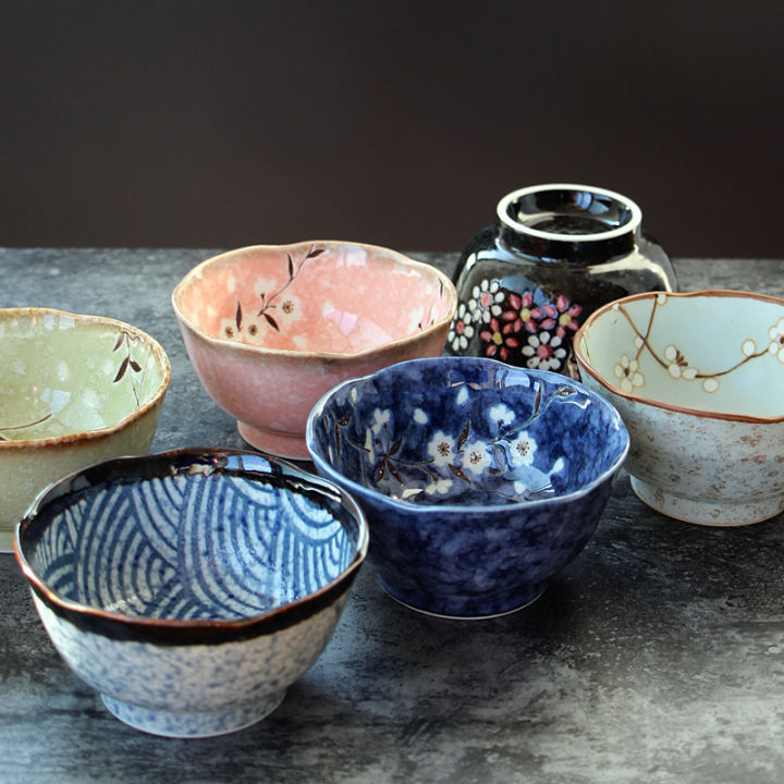 japanese-style-and-wind-bowl-underglaze-color-bowl-creative-bowl-salad-bowl-ceramic-bowl-small-bowl-tableware-rice-bowl