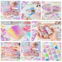 WENDYSKY ชุดสติกเกอร์การ์ตูน DIY Goo Card,ทำด้วยมืออะคริลิค Gooka สติกเกอร์ชุดสติ๊กเกอร์เครื่องเขียนนักเรียนการ์ตูนทำด้วยมือวัสดุ Gooka เป็นของขวัญสำหรับเด็กผู้หญิง