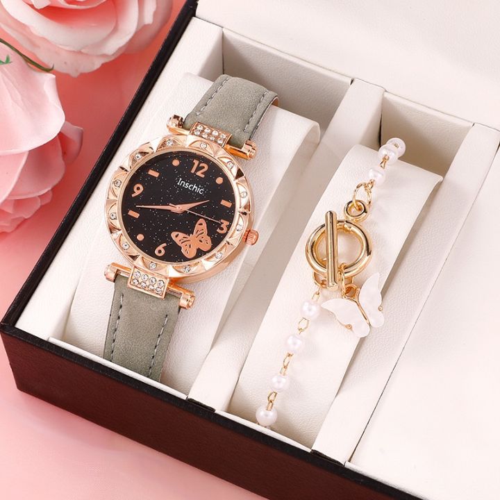 ร้อนขายผู้หญิงนาฬิกาตั้งผีเสื้อเพชรนาฬิกาหรูวินเทจควอตซ์นาฬิกาสำหรับผู้หญิง