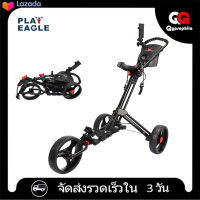 PLAYEAGLE รถกอล์ฟ golf อุปกรณ์กอล์ฟ รถกอล์ฟพับได้ 3 ล้อ อุปกรณ์ตีกอล์ฟ รถกอล์ฟรีไซเคิล รถกอล์ฟแบบพกพา ที่ใส่กระเป๋ารถกอล์ฟพร้อมขาตั้งร่ม ชั้นวางถุงกอล์ฟ รถกอล์ฟสามล้อ carrinho de golfe, dobrável, 3 rodas, com suporte para guarda-chuva, รถลากถุงกอล์ฟ