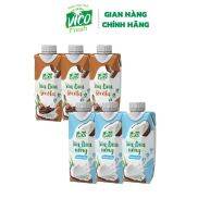 Combo 12 Hộp Sữa Dừa Vico Fresh 330ml 6 Socola, 6 Nguyên Chẩt