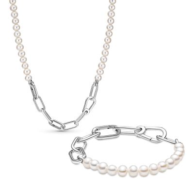 【CC】 NEW 925 Sterling Pan ME Freshwater Cultured Necklace Fashion Jewelry