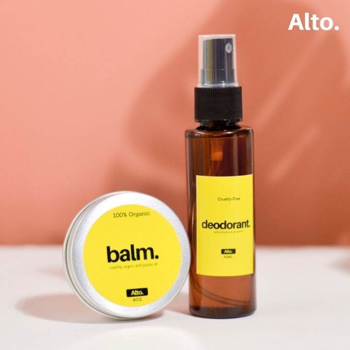 Alto. Balm and Deodorant Bundle whitening body parts soothing burn and