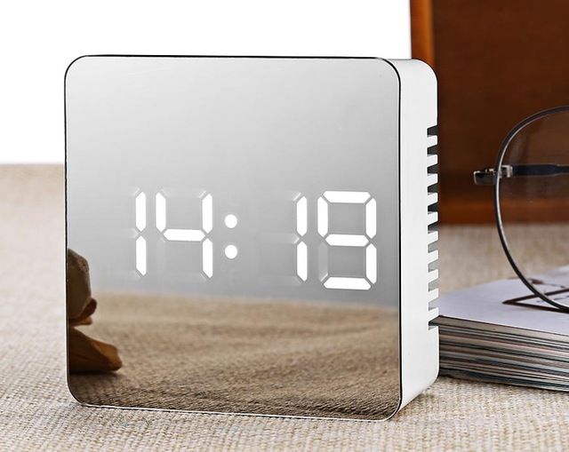 worth-buy-กระจก-led-ไม่มีเสียงรบกวนสำหรับนาฬิกาปลุกอุณหภูมิ-เวลานาฬิกาแสดงผลใช้งานได้หลายฟังก์ชัน