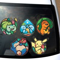 Pokemon Anime Pikachu Bulbasaur Squirtle Car Sticker Scratch Cover Door Sticker Personality Snorlax Creative Decorative Sticker